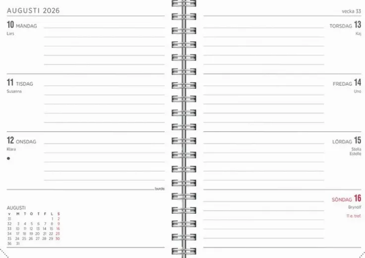 Kalender 2026 Senator A6 Story blomma