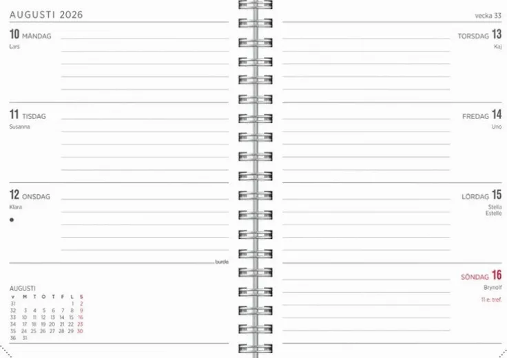 Kalender 2026 Senator A6 Textile grön