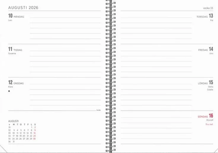 Kalender 2026 Senator A5 Twist svart