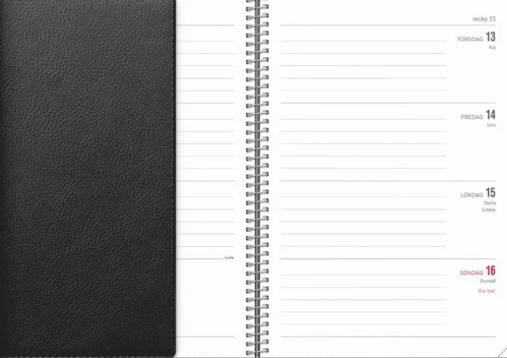 Kalender 2026 Senator A5 Twist svart