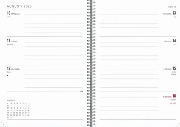 Kalender 2026 Senator A5 Twist blå