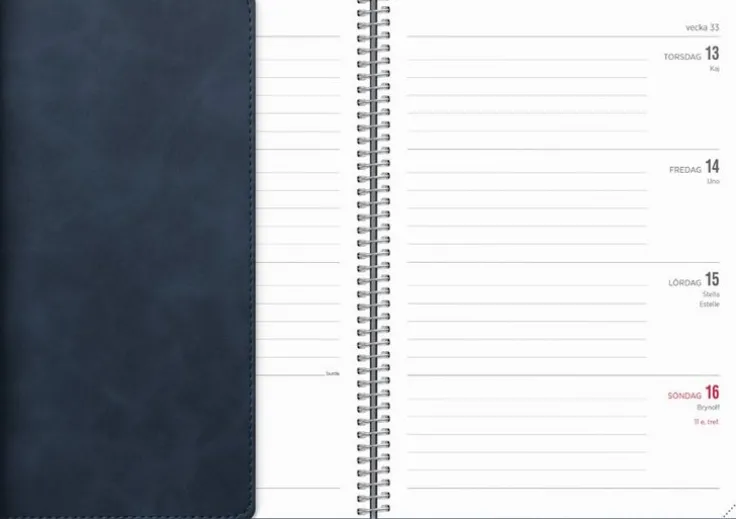 Kalender 2026 Senator A5 Twist blå