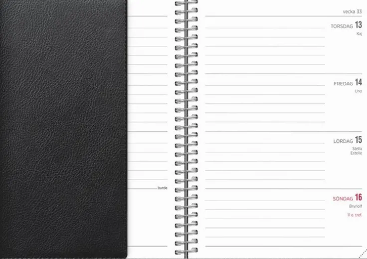 Kalender 2026 Senator A6 Twist svart