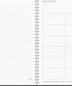 Kalender 2025 Stor Veckokalender svart plast