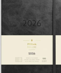 Kalender 2026 Stor Veckokalender Forma Deluxe svart