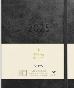 Kalender 2025 Stor Veckokalender Forma Deluxe svart
