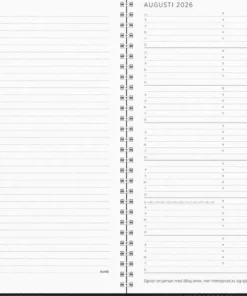 Kalender 2026 Stor Veckokalender svart plast