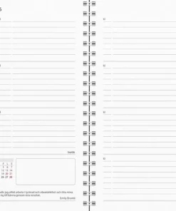 Kalender 2025-2026 Stora Studieåret Basic plast svart