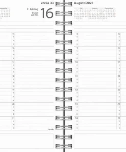 Kalender 2025 Tidkalender svart kartong