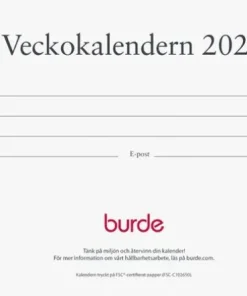 Kalender 2026 Veckokalendern refill
