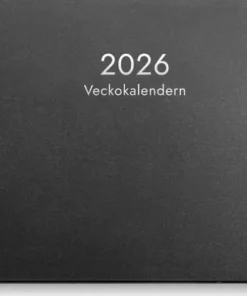 Kalender 2026 Veckokalendern svart plast