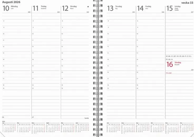 Kalender 2026 Weekly A5 Eco Line