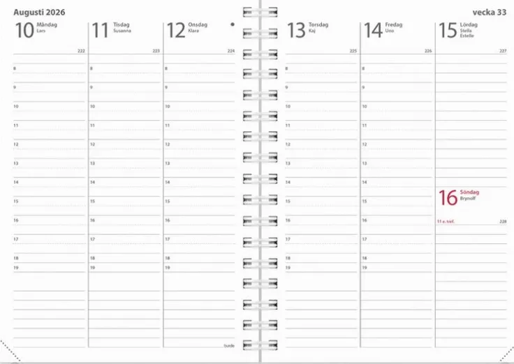 Kalender 2026 Weekly A6 4i1