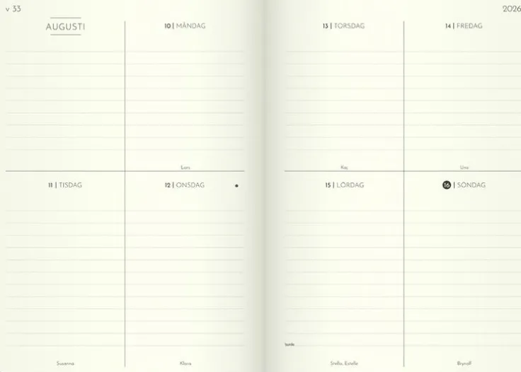 Kalender 2026 Weekly Deluxe