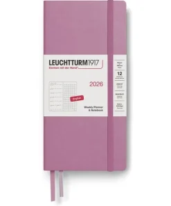 Kalender 2026 Weekly Planner & Notebook Dotted Wallet Dusty Rose