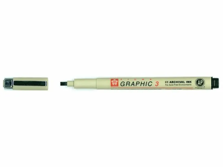 Kalligrafipenna 3mm Pigma Graphic svart