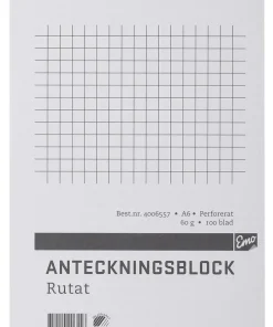 Klammerblock A6 rutad