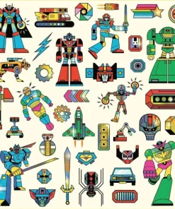 Klistermärken - Robots