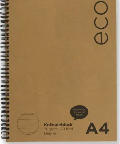 Kollegieblock A4 linjerat ECO