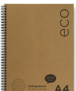 Kollegieblock A4 rutat ECO