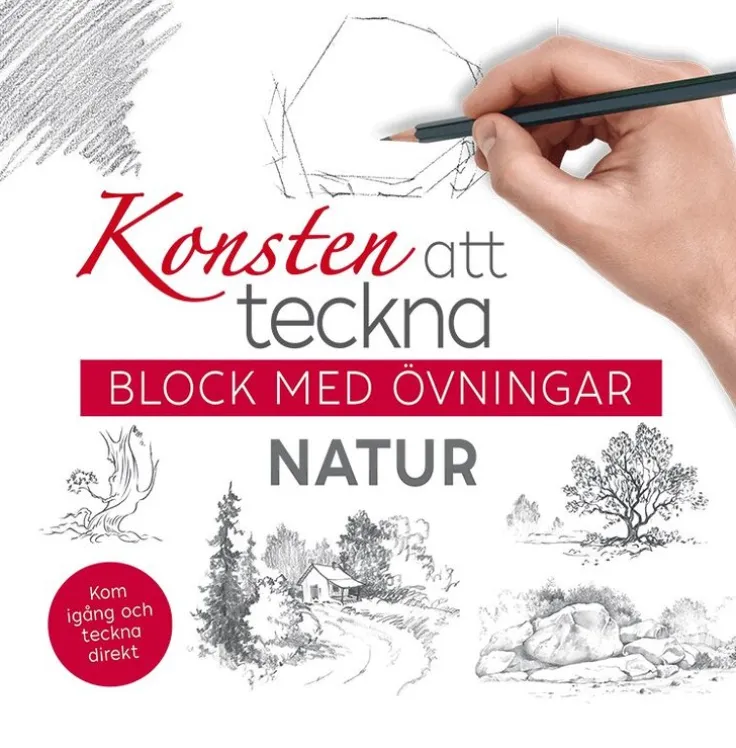 Konsten att teckna : block med övningar - natur