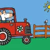 Kort Molly kör traktor