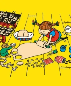 Kort Pippi Långstrump bakar