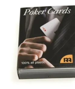 Kortlek Poker 100% plast blå