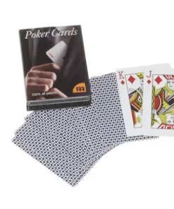 Kortlek Poker 100% plast blå