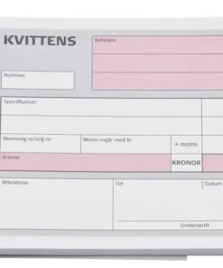 Kvittensblock A6L 2x50bl med 1 kopia