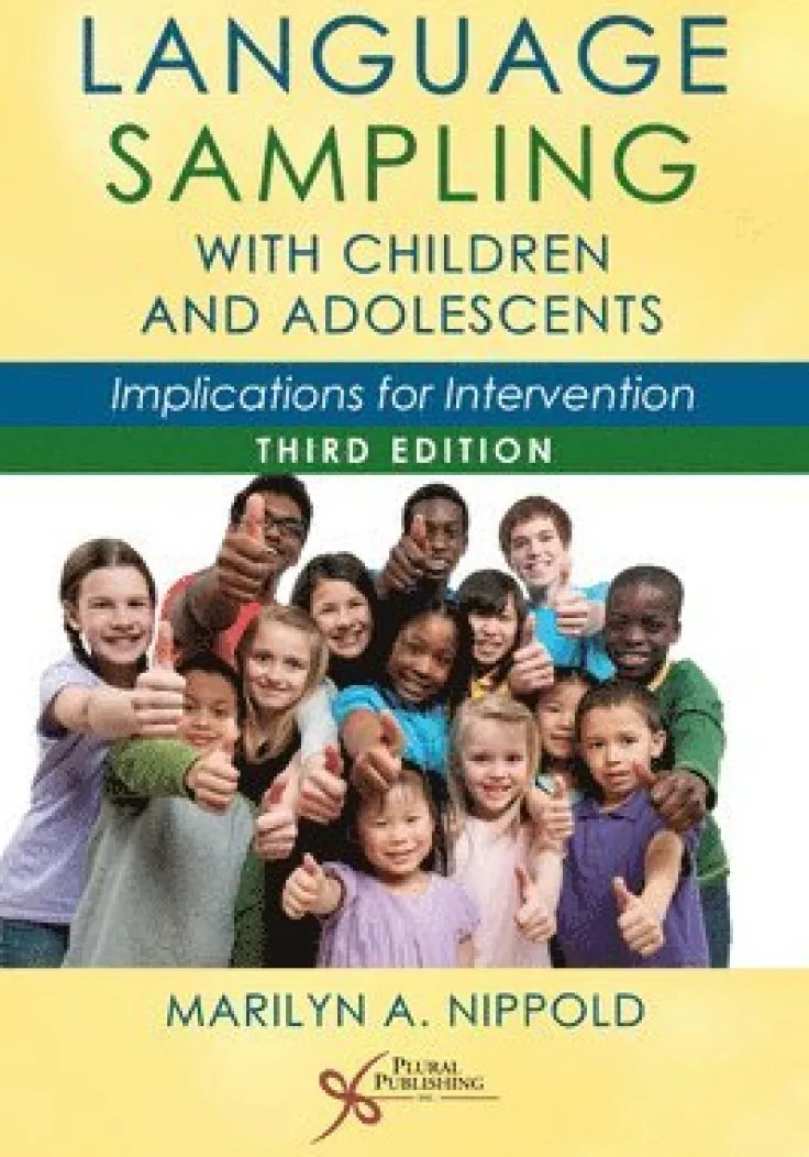 Language Sampling with Children and Adolescents