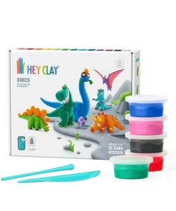 Leklera Hey Clay Dinosaurier 15 burkar