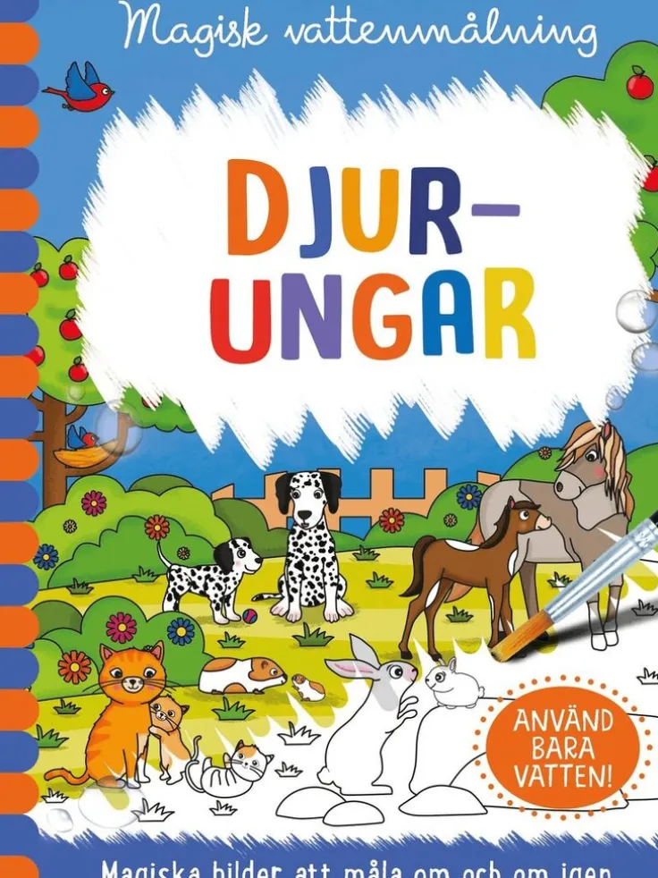 Magisk vattenmålning. Djurungar