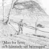 Man for hem och hämtade sitt björnspjut