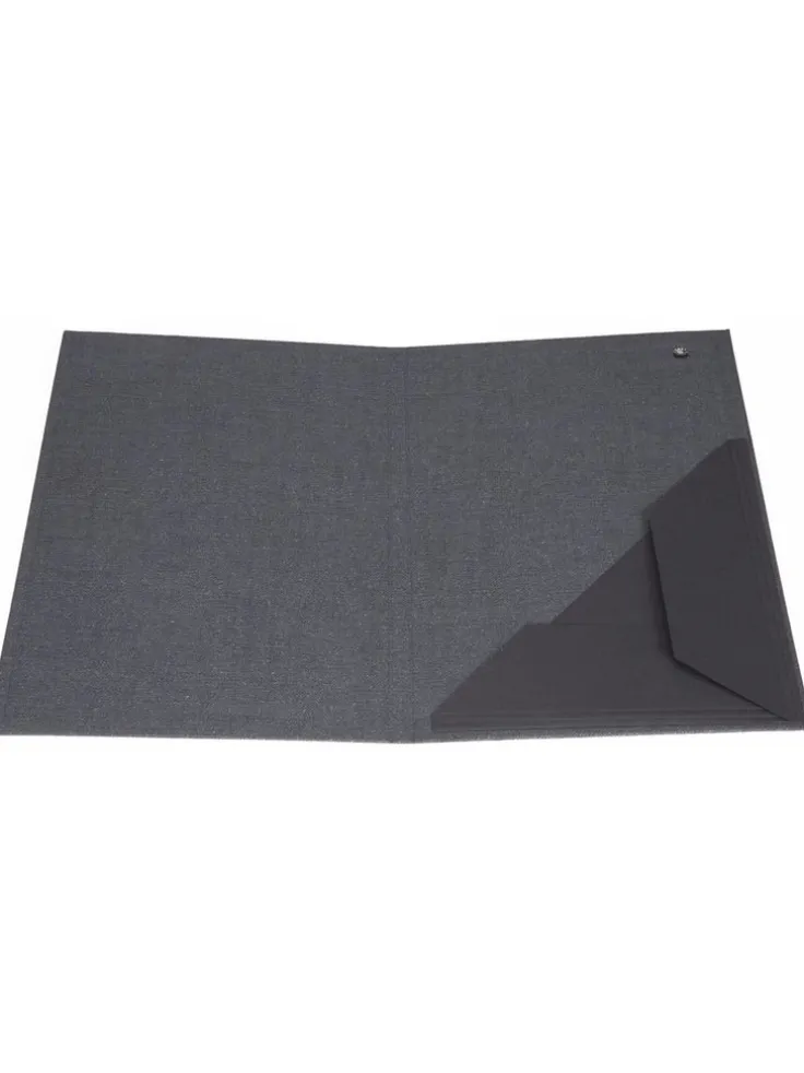 Mapp A4 Paulina canvas svart
