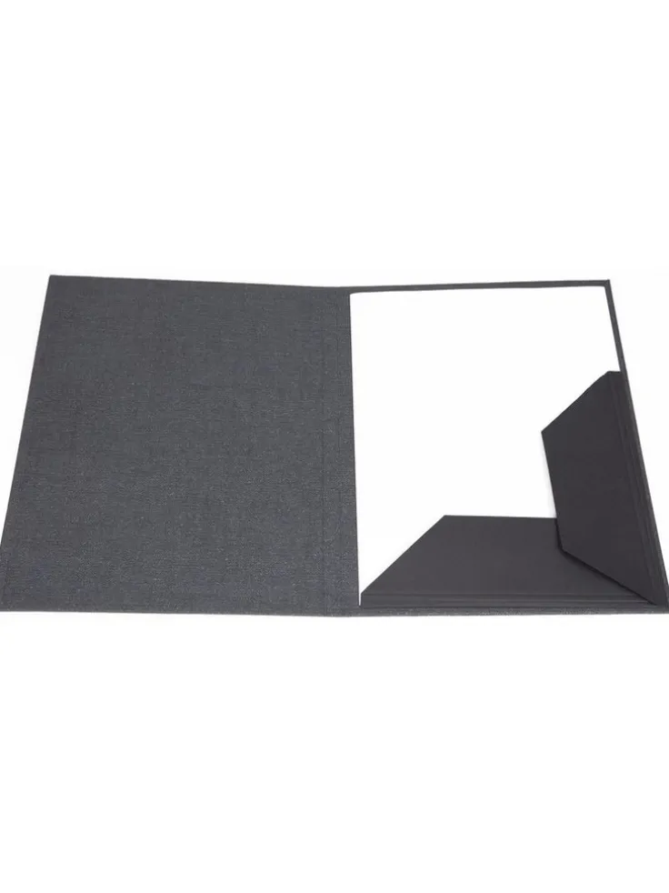 Mapp A4 Paulina canvas svart