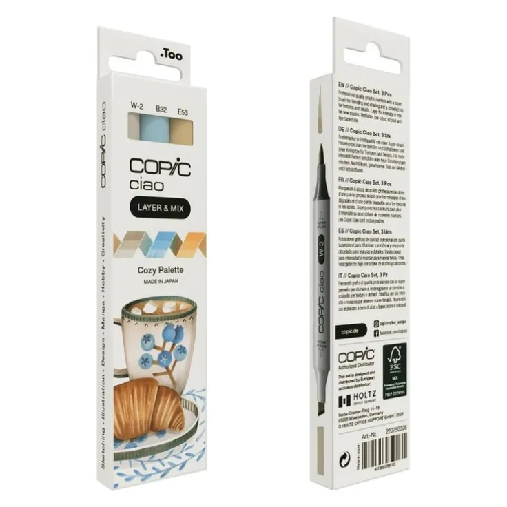 Marker Copic Ciao Layer & Mix 3-pack - Cozy Palette