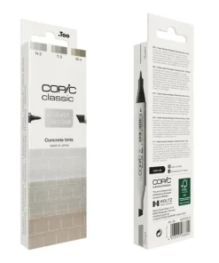 Marker Copic Classic Designer Collection 3-pack - Concrete tints