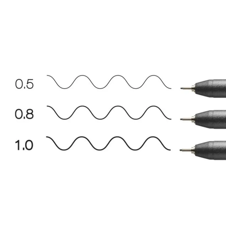Marker Copic Multiliner Broad 3-pack svart