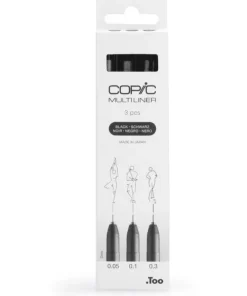 Marker Copic Multiliner Fine 3-pack svart