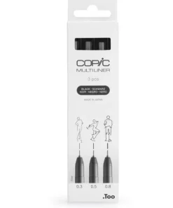 Marker Copic Multiliner Medium 3-pack svart
