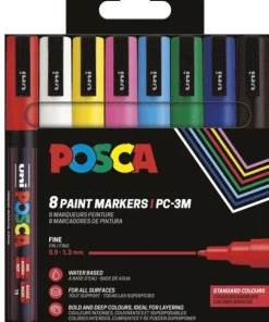 Marker Posca PC-3M 8 basfärger