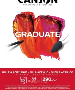 Målarblock A4 olja/akryl 290g 20 blad