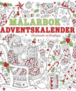 Målarbok adventskalender : 24 julmotiv att färglägga
