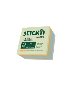 Notisblock Stick'n 51x51mm FSC 5 färger