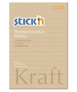 Notisblock Stick'n 150x101mm linj kraftpapper