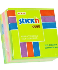 Notisblock Stick'n 51x51mm neongul & neongrön