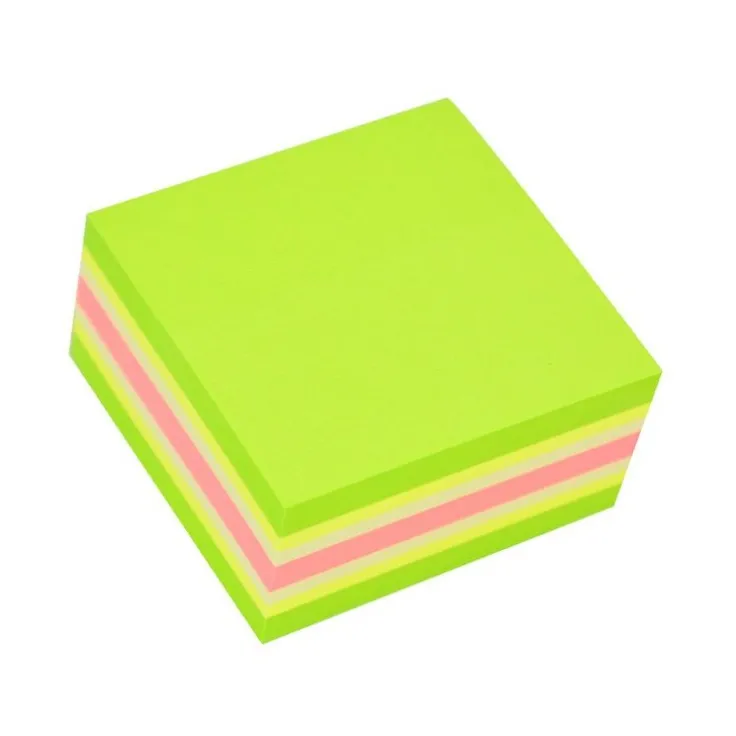 Notisblock Stick'n 51x51mm neongul & neongrön