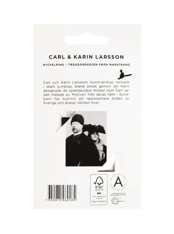 Nyckelring - Carl och Karin Larsson : Trädgårdsscen från Marstrand