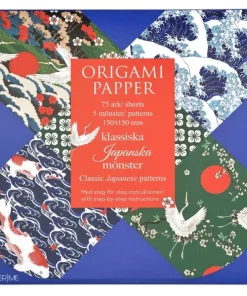 Origami Klassiska Japanska mönster 75 ark i 5 motiv